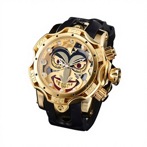 Montre de sport pour homme, à cadran à aiguilles, boîtier en alliage de quartz, bracelet en caoutchouc, écologique, style clown, très vendue à l'international - Product Image 1