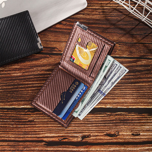 Carbon Fiber <b>Men's</b> <b>Wallet</b> Multi Card Slot Horizontal PU Leather Simple Design Everyday Use Summer 2025 - Product Image 3