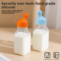 Couvre-bocal en silicone universel anti-fuite pour bouteilles de lait et bocaux en verre, style américain, pour une conservation optimale