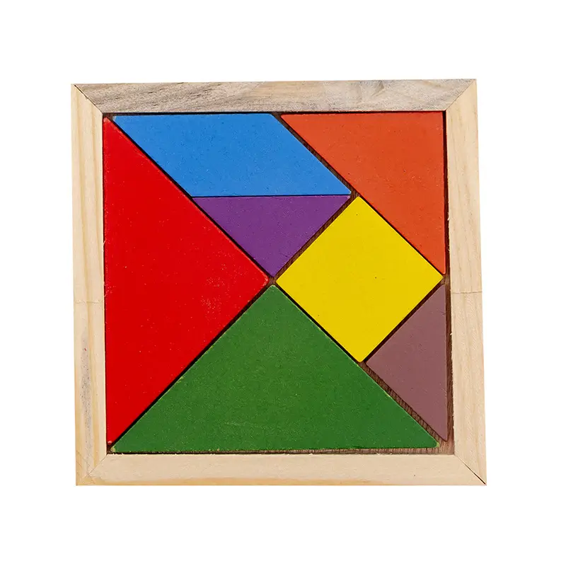 Offre Spéciale enfants jouets éducatifs tangram puzzle enfants éducatifs 3d puzzle jouet logo personnalisé sept pièces puzzle en bois