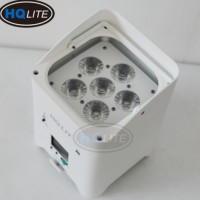 8 pièces de projecteurs LED sans fil pour mariage avec flightcase, 6x6in1 18w RGBWAUV LED Par