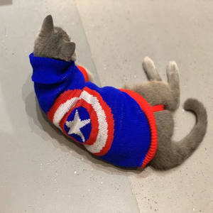 Vêtements pour chiens de marque de luxe en laine tricotée, vêtements pour chiens de petite, moyenne et grande taille, motif uni classique, <span class=keywords><strong>pull</strong></span> pour chat - Product Image 5