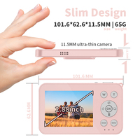 Cámara Compacta 4K Delgada y Ligera con Colores Personalizables para Adolescentes y Estudiantes, Cámara Portátil para Tomar Fotos con Filtros de Escena con IA