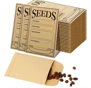 Custom Small Brown Wallet Business Kraft Paper Seeds Envelopes Packaging