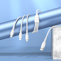 Câble de charge 3-en-1 BOROFONE BX71 (iP+Micro + Type-C) avec charge rapide 3A et conducteur en cuivre pur