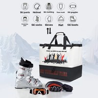 Sac de ski imperméable avec compartiment à chaussures indépendant, sac à bandoulière de grande capacité