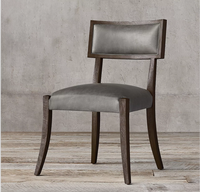 Chaise de salle à manger moderne de style américain Rhoohill, couleur personnalisée, en bois de chêne blanc avec tissu en lin, pour l'intérieur