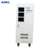 Stabilisateur de tension automatique triphasé 10KVA AVR pour ligne de production industrielle, entrée 300V à 450V, écran LCD, garantie et support