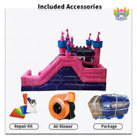 Château gonflable commercial en PVC pour enfants, avec toboggan, pour aire de jeux extérieure, vente en gros à prix abordable