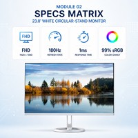 Moniteur de jeu 23,8 pouces plat IPS large FHD 1 ms 144 Hz 99 % sRGB Écran professionnel pour bureau Fabricant d'origine OEM ODM