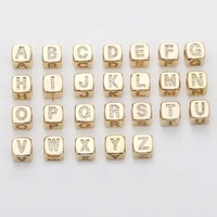 Perles entretoises électroplaquées en forme de cube pour colliers et bracelets DIY, accessoires de bijoux en cuivre, best-seller, polyvalents, direct usine