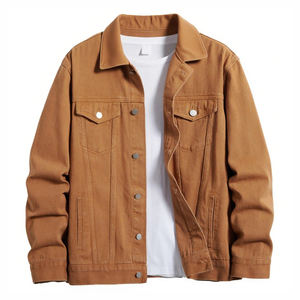 Veste en jean camouflage rétro classique pour homme, personnalisable, respirante, imperméable, coupe-vent, en coton, style décontracté - Product Image 1