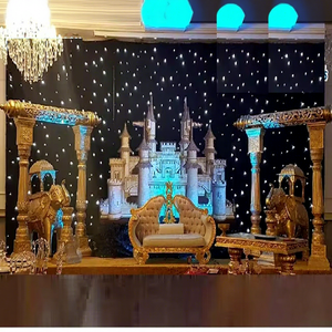 Decoración Moderna y Profesional para Escenarios de Boda con Temática de Aladdín, Elegante Decoración para Recepciones Musulmanas en Interiores/Exteriores, Decoración para Fiestas Nocturnas - Product Image 1