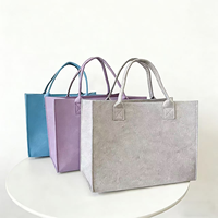 Bolsa de Fieltro Grande Ecológica con Logotipo Personalizado, Bolsa de Compras Reutilizable de Fieltro al por Mayor, Bolsa de Regalo Promocional Directa de Fábrica