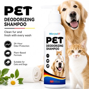 Shampooing Désodorisant Wangtailin 220ml pour Chiens et Chats - Protection 24H, Répulsif <span class=keywords><strong>Anti</strong></span>-Puces et Tiques - Formule Douce à Base de Plantes pour Soins des Animaux - Product Image 2