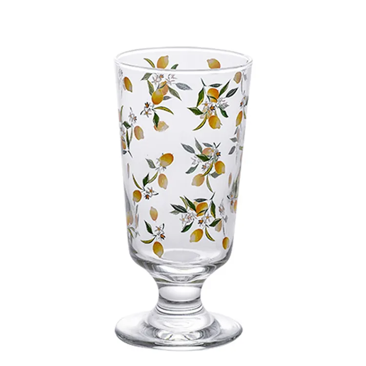 Zogift ins bere il caffè di vetro Coreano calice oro retrò tazza di vetro Francese romantico bicchiere di vino