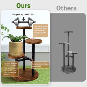<span class=keywords><strong>Support</strong></span> décoratif pour plantes d'intérieur en bois <span class=keywords><strong>support</strong></span> métallique extérieur <span class=keywords><strong>support</strong></span> pour pots <span class=keywords><strong>de</strong></span> fleurs balcon présentoir pour plantes estanteria para plantas - Product Image 2