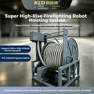 Treuil électrique industriel à câble, enrouleur de tuyau, commande PLC servo, 1,2 tonne, 100m+, système de levage pour robot de lutte contre l'incendie en immeuble de grande hauteur - Product Image 2