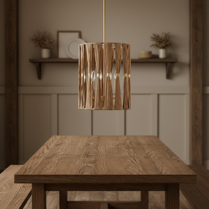 Lampadario a Sospensione in Rattan Stile Moderno Farmhouse OEM ODM con Certificazione ETL per <span class=keywords><strong>Cucina</strong></span>, <span class=keywords><strong>Soggiorno</strong></span>, Camera da Letto o Bagno - Product Image 1