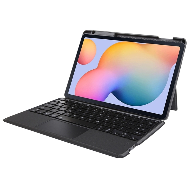 Spot Product T610B-AS Pivot Backlight Upper Pen Tray Wireless Keyboard Leather Case for Samsung Galaxy Tab S6 Lite 10.4 P610/615