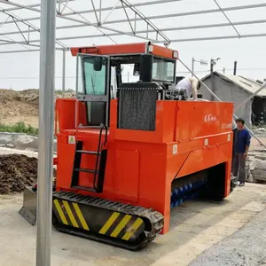 Automatic Professional Fermentation Chicken Manure Automatic Compost Turner Fertilizer Blender Machine