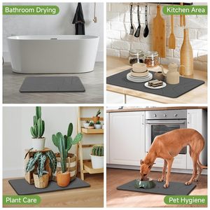 Alfombra de Cocina Absorbente de Secado Rápido Antideslizante de Tierra de Diatomeas Personalizada, Alfombra de Baño de Piedra de Diatomita - Product Image 5