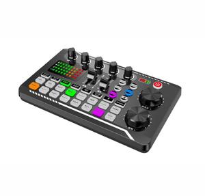 Interfaz de Audio con Mezclador de DJ, Tarjeta de Sonido Portátil TODO EN UNO, Estudio de Producción de Podcasts con Micrófono de 3.5mm - Product Image 1