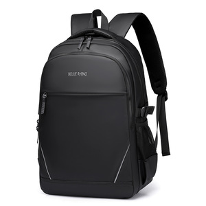 Bojue Rhino Men's <b>Backpack</b> 15 Inch Laptop <b>Large</b> Capacity Business Travel Lightweight Outdoor Solid Color Gray Black - Product Image 5