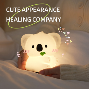 Tap Control Cute Seven-Color Cartoon <span class=keywords><strong>Koala</strong></span> Night Light 1200mAh Rechargeable Soft Silicone Sleeping Lamp avec 30 Min Timing - Product Image 6
