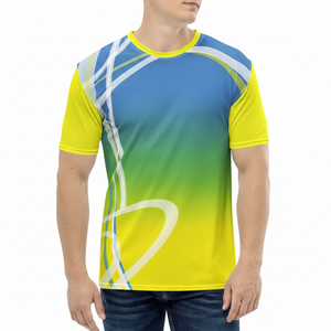 เสื้อยืดพิมพ์ลายแบบระเหิดสำหรับผู้ชายเสื้อยืดออกแบบได้ตามต้องการ - Product Image 1