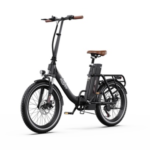 Vélo électrique pliable mini à pneus larges, 7 vitesses, moteur sans balais, suspension de fourche avant, conduite plus confortable sur les chemins accidentés - Product Image 2