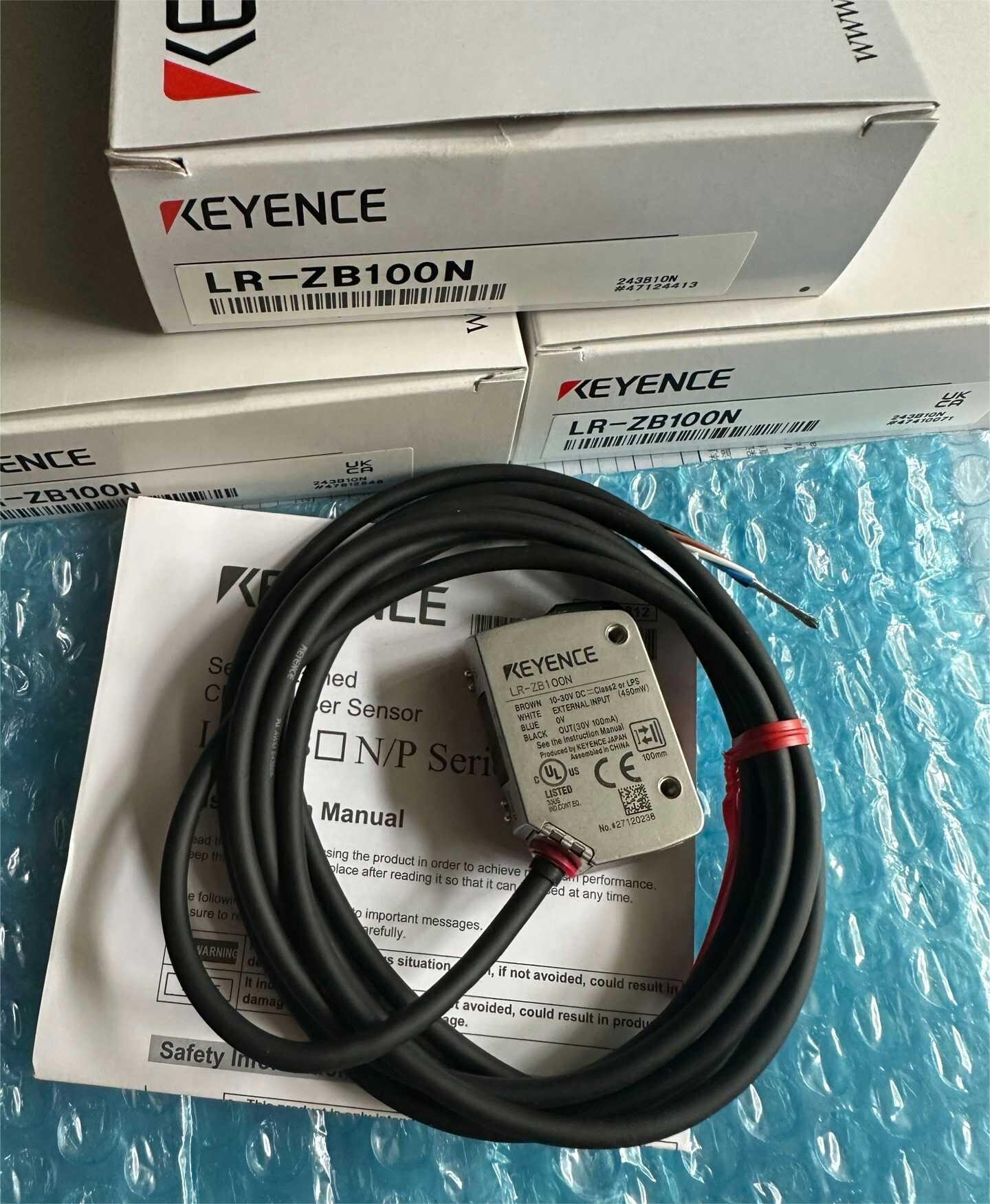 新しいオリジナルのKEYENCE LR-ZB100Nケーブルタイプ100 mm付き