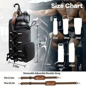 Sac de sport magnétique avec porte-bouteille d'eau, poches pour téléphone et bandoulière, <span class=keywords><strong>accessoires</strong></span> de sport magnétiques - Product Image 2