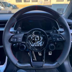 Volant de voiture en fibre de carbone noire, modèle de base, pour <span class=keywords><strong>Audi</strong></span> <span class=keywords><strong>Q</strong></span> C8 A1 A3 A4 A5 A6 A7 A8 B6 B7 B8 B9 C6 C7 TT R8 - Vente directe usine - Product Image 4