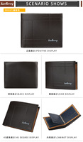 Dompet Kulit Pria Baellerry yang Dapat Disesuaikan, Tempat Kartu, Dompet Koin, Dompet Pendek Pria