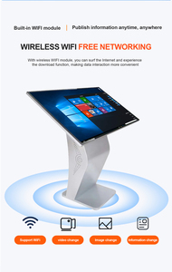 Qunmao 55 65 inch màn hình cảm ứng Android 14 hệ thống kép xách tay tự dịch vụ ording tìm kiếm kiosk trong trung tâm mua sắm ngân hàng airpoart - Product Image 5