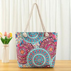 Sac fourre-tout en toile rayée personnalisé avec logo imprimé, recyclable, de haute qualité, coloré – Offre spéciale - Product Image 4