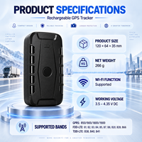 Traceur GPS magnétique robuste HB-209B 4G+2G 10000mAh longue autonomie pour camions, remorques, conteneurs, machines et actifs
