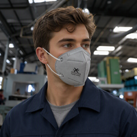 Usine directe livraison rapide jetable 3D pliable KN95 4 plis tissu soufflé par fusion FFP2 respirateur masque anti-poussière infusé de carbone