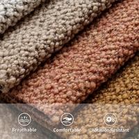 Tissu d'ameublement en bouclette Teddy de haute qualité, teint en fil, tissé, mélange de laine, extensible, pour meubles, canapé, textile