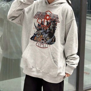 SASIOVERLXRD Sudadera con Capucha con Estampado Gráfico He Gui, Estilo Gótico Anime, Sudadera Negra Informal para Hombre y Mujer, Estilo Hip Hop - Product Image 4