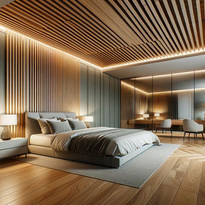 天井WPC壁パネル正方形中空木材チューブWPCコラム天井 - Product Image 5