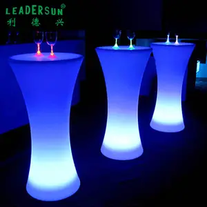 Fiesta de moda muebles de barra de luz LED brillante bar club recargable mesa de cóctel