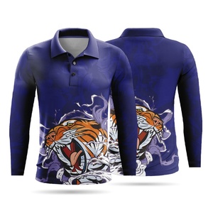 Magliette <span class=keywords><strong>Polo</strong></span> Personalizzate in Poliestere a Maniche Lunghe per Donna, T-shirt per Sublimazione Digitale per Uomo, Vendita all'Ingrosso - Product Image 3