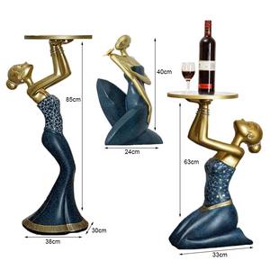 Scultura Creativa di Ragazza Africana in Resina, Oggetto Decorativo per Soggiorno, Ufficio, Arredamento Casa, Regalo - Product Image 2