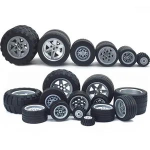 Stemedu MOC技术轮胎轮毂砖汽车卡车44309 92402 32019 + 86652建筑积木兼容技术零件