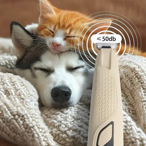 Cortadora de Pelo Eléctrica Recargable USB Portátil al por Mayor, Recortadora de Uñas para Mascotas con LED, Bajo Ruido, Diseño Simple para Perros y Gatos - Product Image 2
