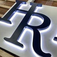 Lettres 3D en acrylique rétroéclairées personnalisées, lettres en métal, enseigne extérieure, panneau publicitaire, enseigne LED pour la décoration de magasins d'entreprise