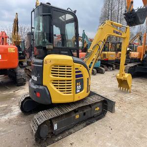 La meilleure vente a utilisé la mini excavatrice sur chenilles de 5 tonnes Komatsu Pc55 avec le seau de pelle à vendre - Product Image 3