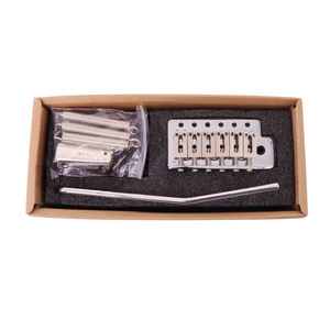 Pont de trémolo à 6 points en chrome en gros - Bloc entièrement en laiton pour la modification de guitares professionnelles et la réparation haut de gamme - Product Image 6